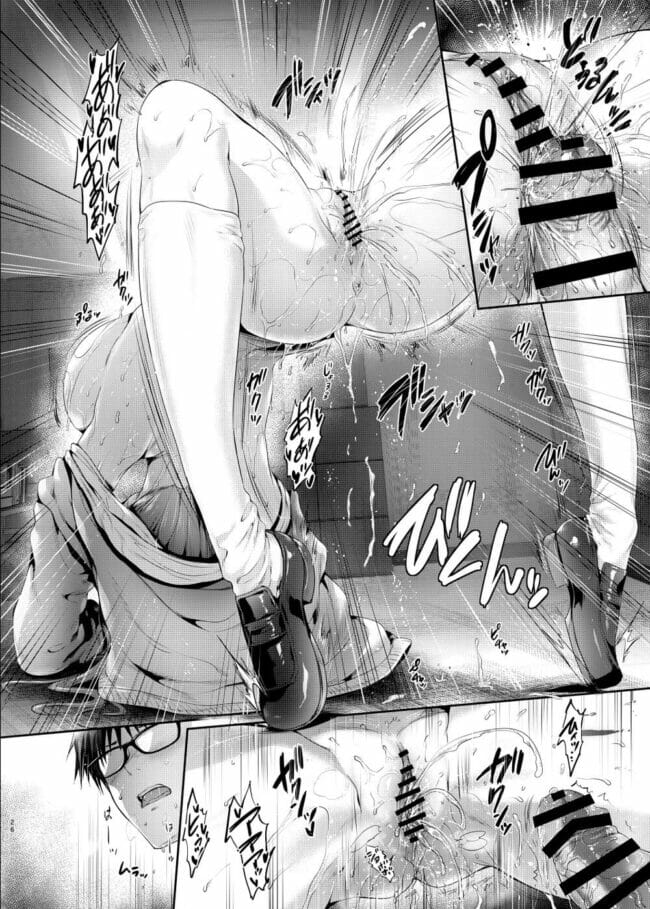 クソ生意気で巨乳でギャルのパイパンの処女まんこにｗ【エロ漫画】(25)